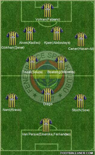 Fenerbahçe SK Formation 2015