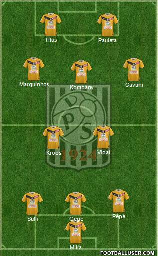 Vaasan Palloseura Formation 2015