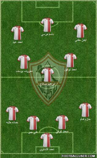 Zamalek Sporting Club Formation 2015