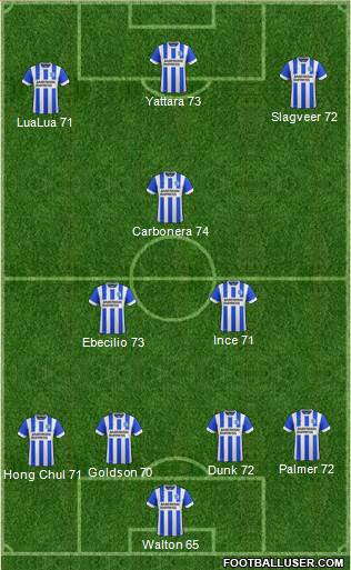 Brighton and Hove Albion Formation 2015