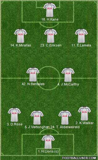 Tottenham Hotspur Formation 2015