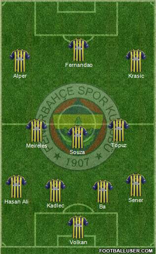 Fenerbahçe SK Formation 2015