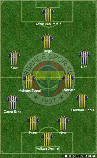 Fenerbahçe SK Formation 2015