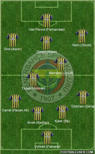 Fenerbahçe SK Formation 2015