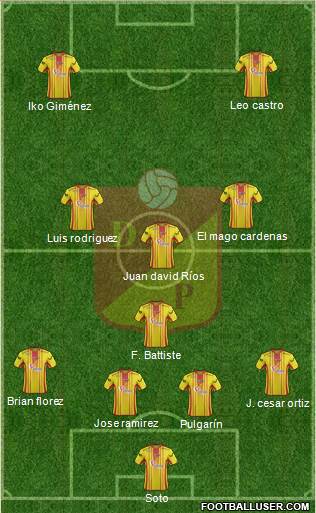 CS Deportivo Pereira Formation 2015