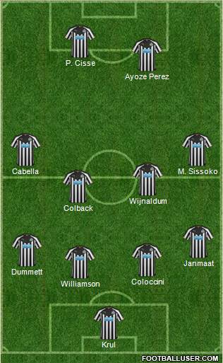 Newcastle United Formation 2015