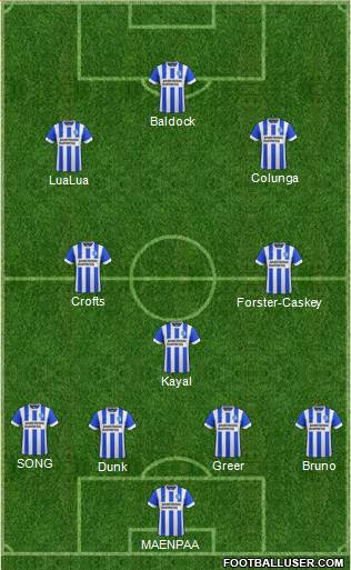 Brighton and Hove Albion Formation 2015