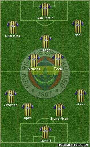 Fenerbahçe SK Formation 2015