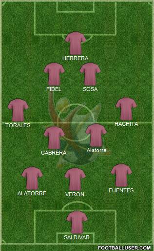 Club Universidad del Futbol Formation 2015