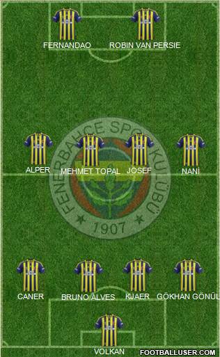 Fenerbahçe SK Formation 2015