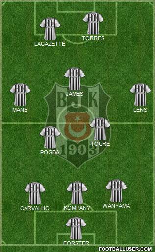 Besiktas JK Formation 2015