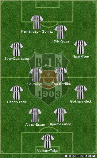 Besiktas JK Formation 2015