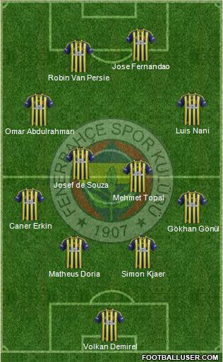 Fenerbahçe SK Formation 2015