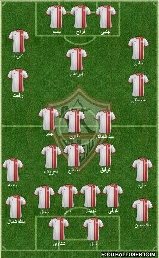 Zamalek Sporting Club Formation 2015