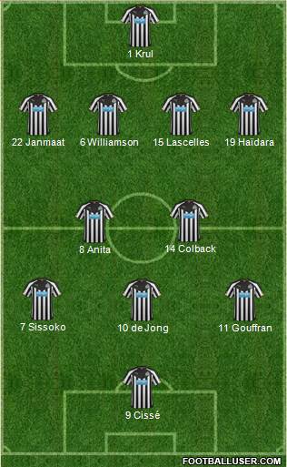 Newcastle United Formation 2015