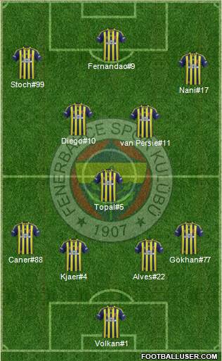 Fenerbahçe SK Formation 2015