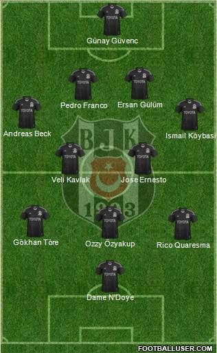 Besiktas JK Formation 2015