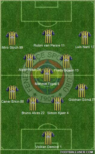 Fenerbahçe SK Formation 2015