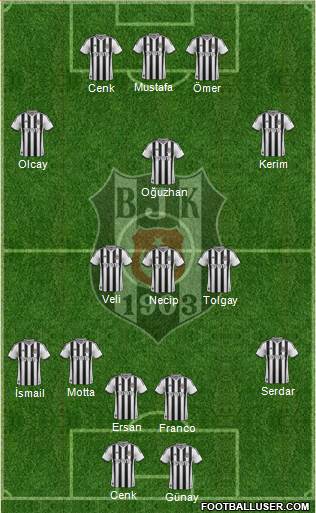 Besiktas JK Formation 2015