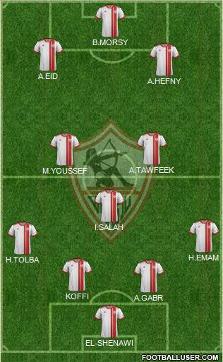 Zamalek Sporting Club Formation 2015