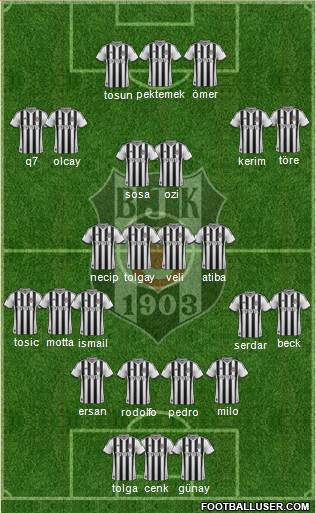 Besiktas JK Formation 2015