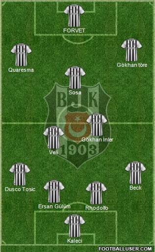 Besiktas JK Formation 2015