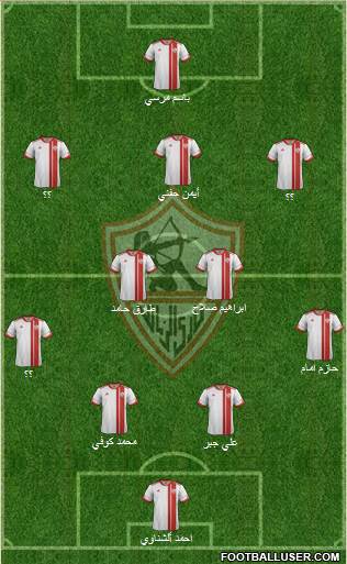 Zamalek Sporting Club Formation 2015
