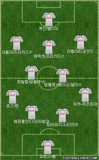 Tottenham Hotspur Formation 2015