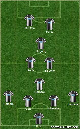 Newcastle United Formation 2015