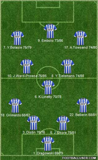 Brighton and Hove Albion Formation 2015