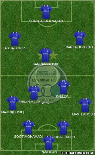 Esteghlal Tehran Formation 2015