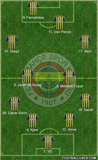 Fenerbahçe SK Formation 2015