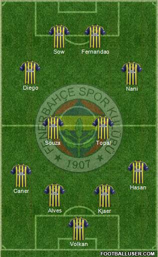 Fenerbahçe SK Formation 2015