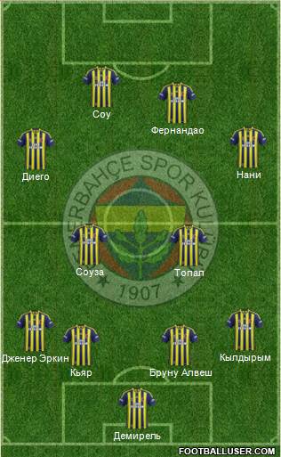Fenerbahçe SK Formation 2015