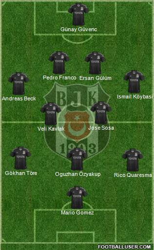 Besiktas JK Formation 2015