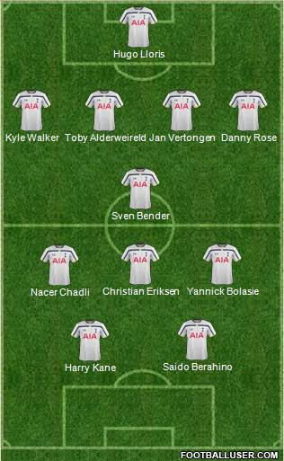 Tottenham Hotspur Formation 2015
