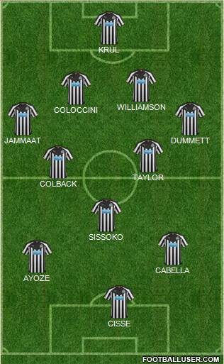 Newcastle United Formation 2015