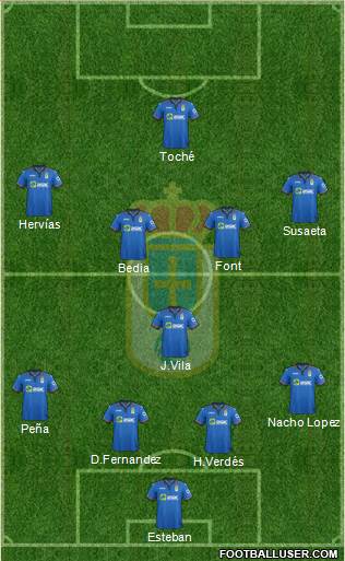 Real Oviedo S.A.D. Formation 2015
