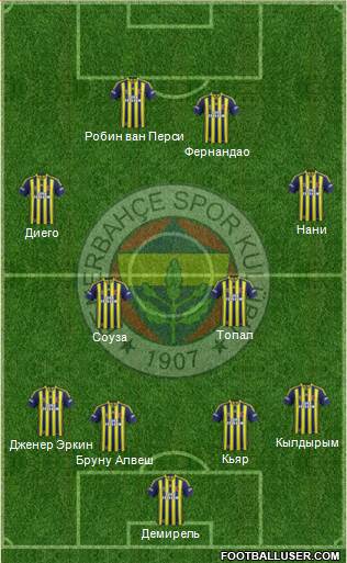 Fenerbahçe SK Formation 2015