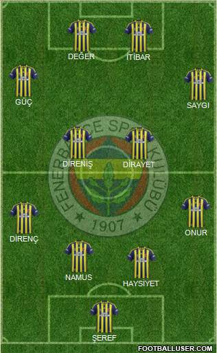 Fenerbahçe SK Formation 2015
