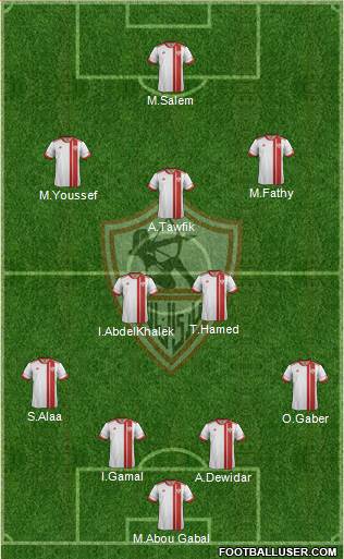 Zamalek Sporting Club Formation 2015