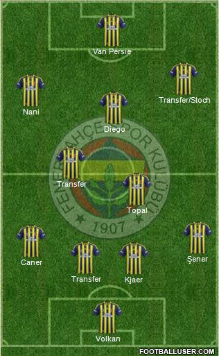 Fenerbahçe SK Formation 2015