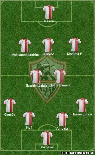 Zamalek Sporting Club Formation 2015