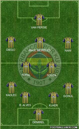 Fenerbahçe SK Formation 2015