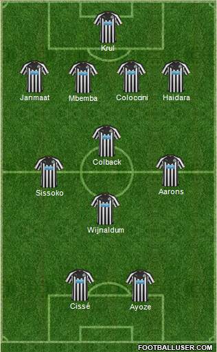 Newcastle United Formation 2015