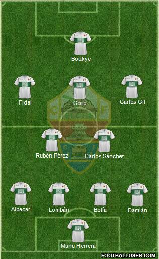 Elche C.F., S.A.D. Formation 2015