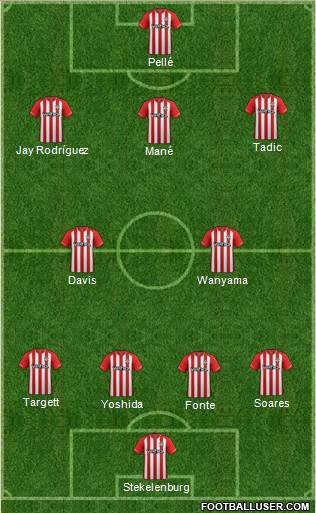 Southampton 4-2-3-1 football formation