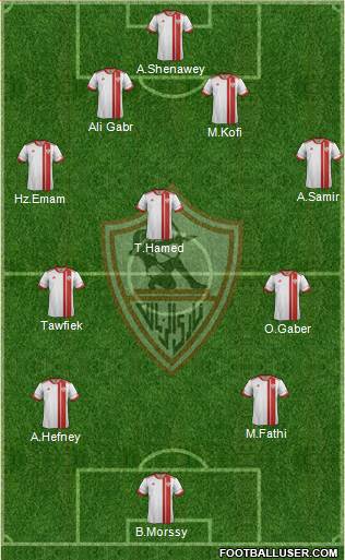 Zamalek Sporting Club Formation 2015