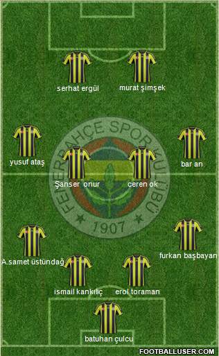 Fenerbahçe SK Formation 2015