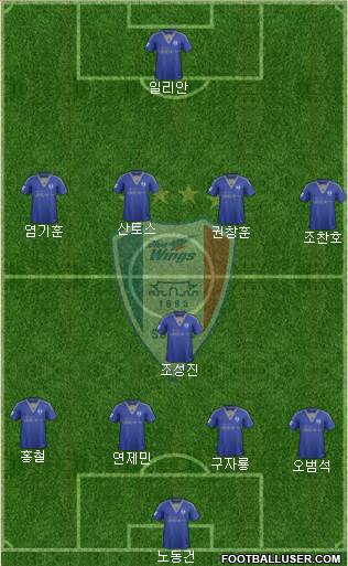 Suwon Samsung Blue Wings Formation 2015